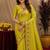 Parrot soft silk blend banarasi jacuard work pethani saree with unstitched blouse piece