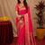 Pink soft silk blend banarasi jacuard work pethani saree with unstitched blouse piece