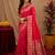 Pink soft silk blend banarasi jacuard work pethani saree with unstitched blouse piece