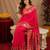 Pink soft silk blend banarasi jacuard work pethani saree with unstitched blouse piece