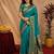 Rama soft silk blend banarasi jacuard work pethani saree with unstitched blouse piece