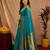 Rama soft silk blend banarasi jacuard work pethani saree with unstitched blouse piece