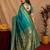 Rama soft silk blend banarasi jacuard work pethani saree with unstitched blouse piece