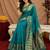 Rama soft silk blend banarasi jacuard work pethani saree with unstitched blouse piece