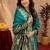Rama soft silk blend banarasi jacuard work pethani saree with unstitched blouse piece