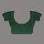 Elegant green cotton saree with sequin embellishments and pom pom