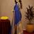 Blue soft silk blend banarasi jacuard work pethani saree with unstitched blouse piece