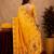 Yellow soft silk blend banarasi jacuard work pethani saree with unstitched blouse piece