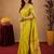 Parrot soft silk blend banarasi jacuard work pethani saree with unstitched blouse piece