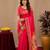Pink soft silk blend banarasi jacuard work pethani saree with unstitched blouse piece