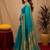 Rama soft silk blend banarasi jacuard work pethani saree with unstitched blouse piece