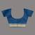 Sapphire blue cotton handspun soft saree with texture borders