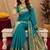 Rama soft silk blend banarasi jacuard work pethani saree with unstitched blouse piece