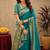 Rama soft silk blend banarasi jacuard work pethani saree with unstitched blouse piece