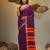 Purple cotton handspun soft saree with texture borders