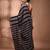 Black cotton soft saree with stripe pattern