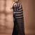 Black cotton soft saree with stripe pattern