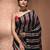 Black cotton soft saree with stripe pattern