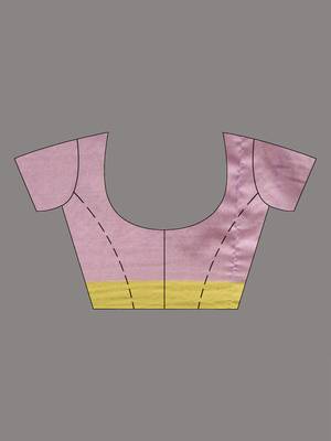 Light violet cotton soft saree with stripe pattern 4