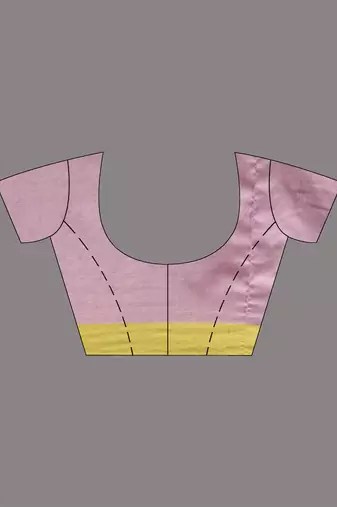 Light violet cotton soft saree with stripe pattern