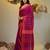Magenta cotton soft saree with stripe pattern