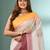 White pure cotton tant saree with woven designs