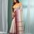 White pure cotton tant saree with woven designs