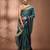 Teal bengal tant pure cotton saree with zari border