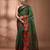 Green bengal tant pure cotton saree with zari border