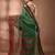 Green bengal tant pure cotton saree with zari border
