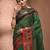Green bengal tant pure cotton saree with zari border