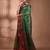 Green bengal tant pure cotton saree with zari border