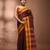 Maroon bengal tant pure cotton saree with yellow border