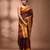 Maroon bengal tant pure cotton saree with yellow border