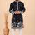 Men viscose silk embroidered designer kurta set