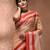Beige bengal tant pure cotton saree with red border
