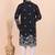 Men viscose silk embroidered designer kurta set
