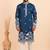 Men viscose silk embroidered designer kurta set