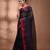 Midnight blue tant pure cotton saree with magenta woven border