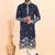 Men viscose silk embroidered designer kurta set