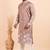 Men viscose silk embroidered designer kurta set