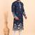 Men viscose silk embroidered designer kurta set