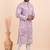 Men viscose silk embroidered designer kurta set