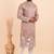 Men viscose silk embroidered designer kurta set