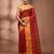 Red tant pure cotton saree with zari border