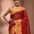 Red tant pure cotton saree with zari border