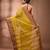 Yellow tant pure cotton saree with zari border