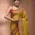Yellow tant pure cotton saree with zari border