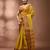 Yellow tant pure cotton saree with zari border