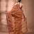 Brown tant pure cotton saree with zari border